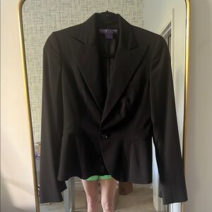 Ralph Lauren Black Sport Coat Tailored Blazer